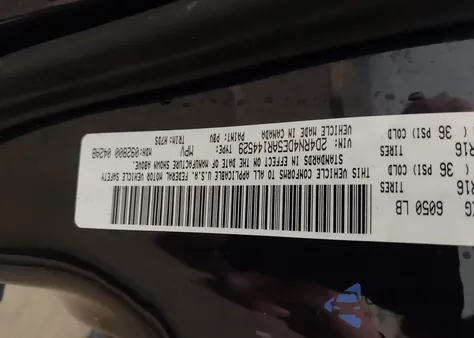 2010 Dodge Grand Caravan Se из США, поврежденный, VIN 2D4RN4DE5AR144529